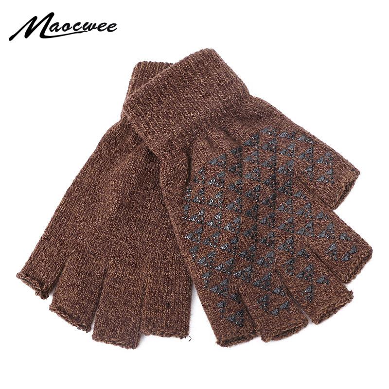

Women Men Gloves Winter Autumn Outdoor Sport Gloves Female Half Finger Antiskid Solid Color Cycling Written Soft
