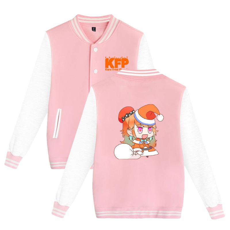 

Men's Jackets Print HOLOLIVE Vtuber Takanashi Kiara Autumn Holiday Preppy Unisex Youthful Vitality Clothes Baseball Uniform Kawaiistyle, Black;brown
