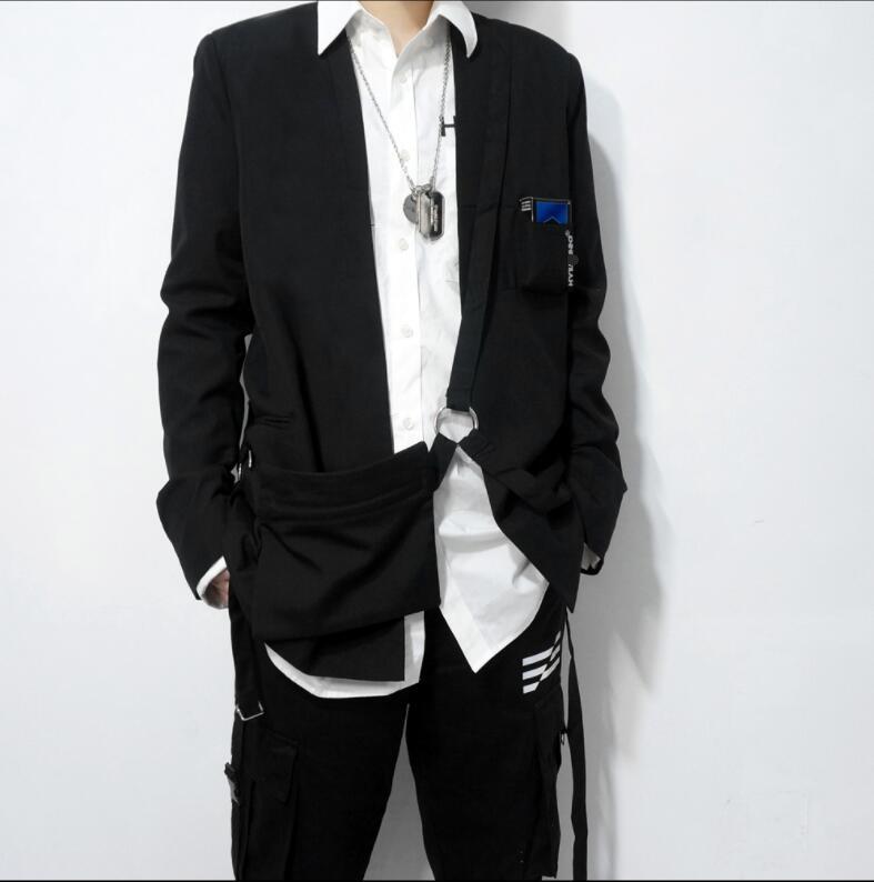

2021 New Autonomous Functional Fan Pack Male Female Suit Bag Loose Older Brother Wider West Coat. V0AA, Suit jacket