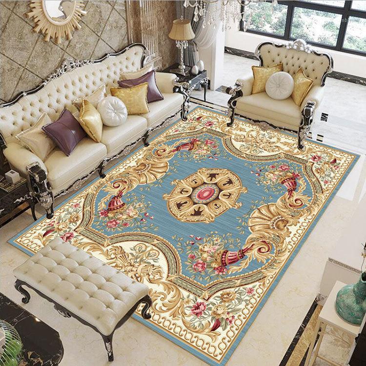 

European Style Vintage Large Carpets Home Decor Sofa Table Non-Slip Bedroom Floor Mats1, Hj-1