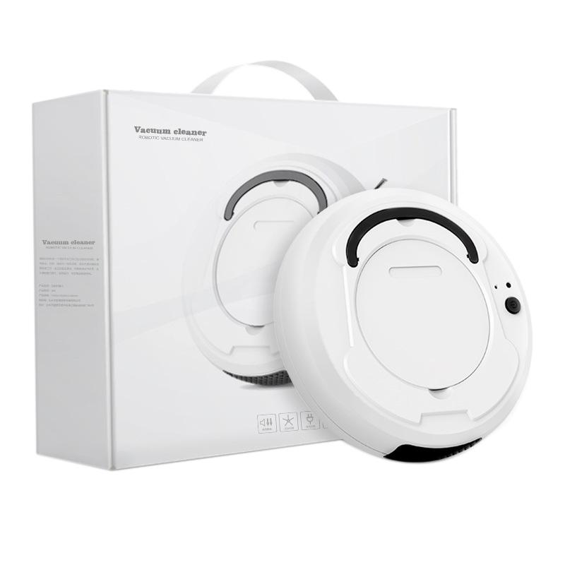 

1800PA Smart Robot Vacuum Cleaner,3-In-1 USB Rechargeable Smart ing Robot Strong Suction Cleaner for Home White