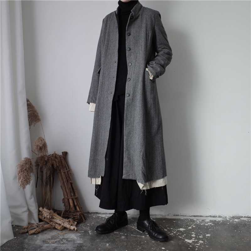 

2021 New Man Made Winter Coat with High Quality Wool... Dark Border Long Woolen Coat. YF49, Black