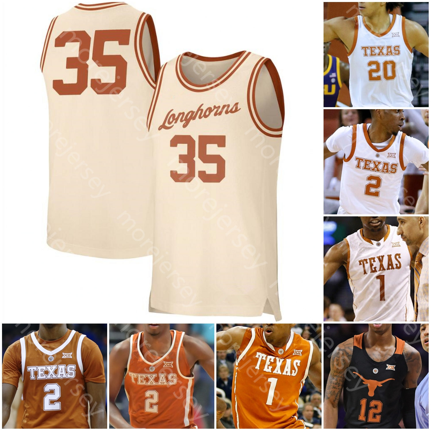 

Custom Texas Longhorns Basketball Jersey NCAA College Durant Greg Brown Jones Will Baker Ramey Gerald Liddell Matt Coleman III Sims Jones, Yellow iii