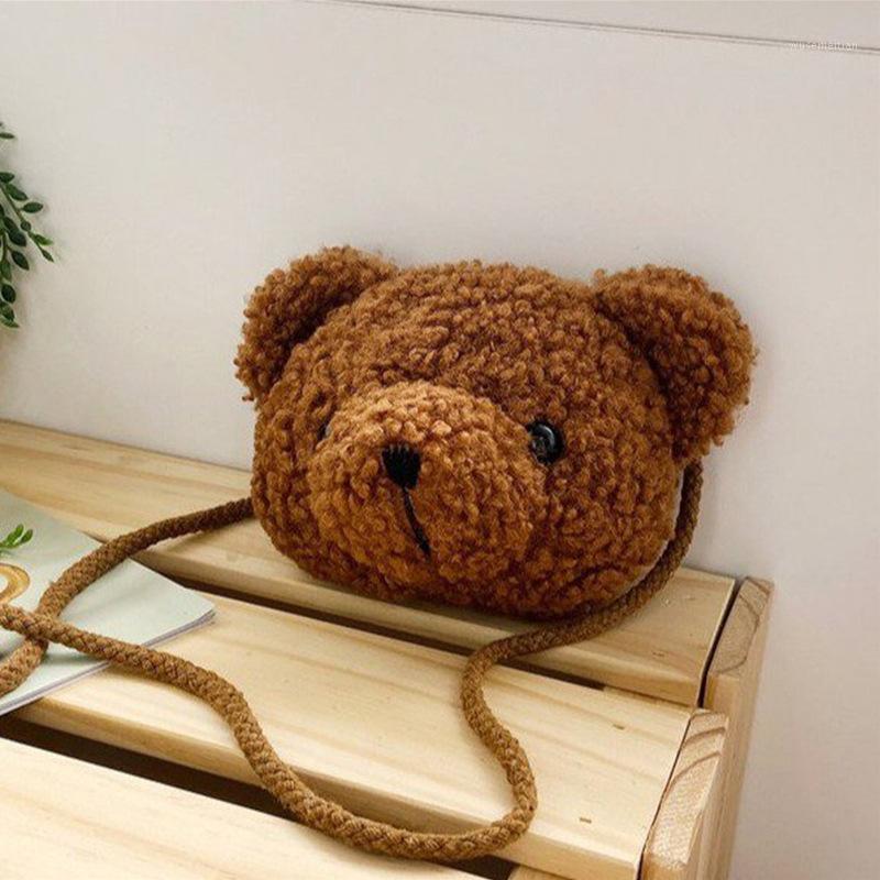 

Cartoon Womens Purses and Handbags Plush Bear Girls Boys Small Coin Pouch Kids Wallet Children Money Shoulder Bags Bolsa1, 15cmx10cm x10cm
