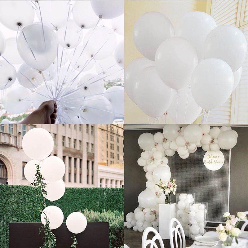 

White Balloons 100pcs 10inch 1.5g Gold Black Silver Latex Pear Ballons Wedding Birthday Baby Shower Party Decor Kids Toy Globos