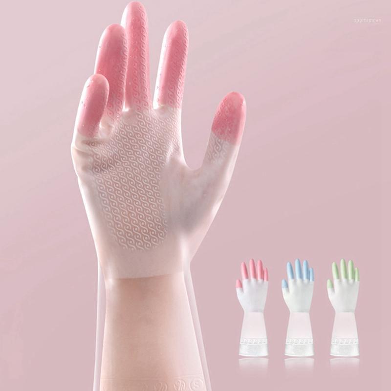 

Durable Thin Dish Washing Gloves for Protect Hands Waterproof PVC Antifouling Gloves Kitchen Cleaning Household1