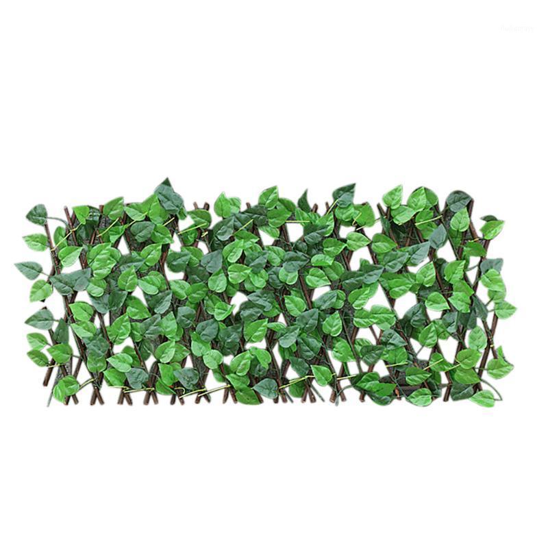 

Artificial Fence, Natural Looking Retractable Faux Ivy Leaf Privacy Trellis Hedge Screen for Backyard Home Décor1, Green