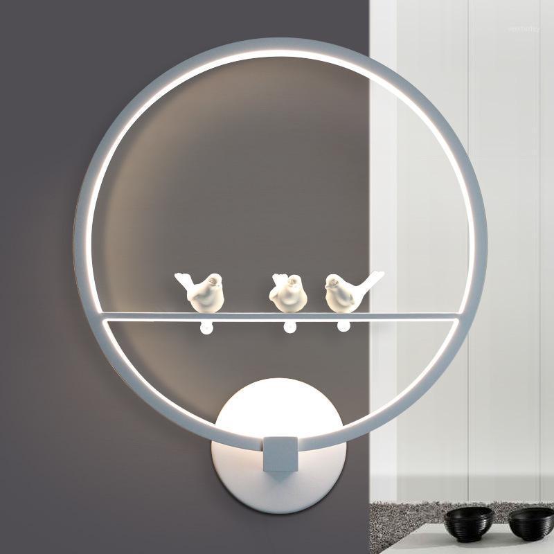 

Personalized Nordic American concise led lighting rural angel wall lamp bedside living room bedroom study hallway lighting Bird1