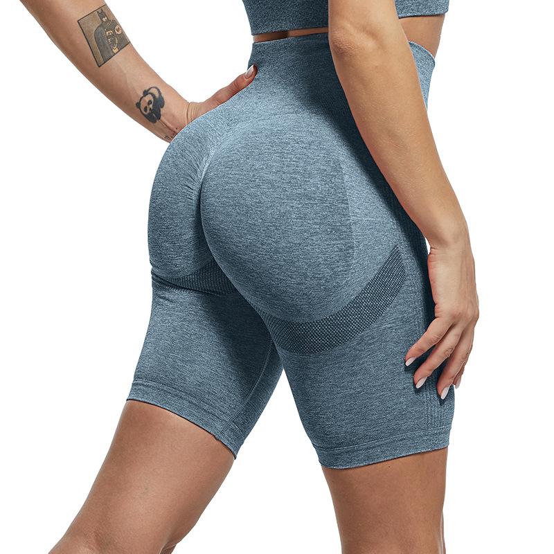 

Seamless Yoga Shorts High Waist Breathable Quick Dry Shorts Women Sexy Booty Tummy Control Gym Leggings Summer Running, Black