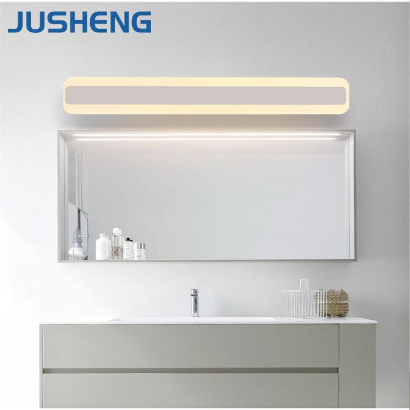 

JUSHENG 2020 Modern New Square LED Bathroom Lights Indoor top mirror LED Wall lights Fixtures Vintage 100-240V AC