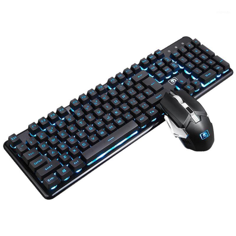 

Gaming Cool PC Ergonomic Keyboard Mouse Combo Home Waterproof Wireless 2400DPI Rechargeable 2.4GHz Backlit Colorful For Xinmen1