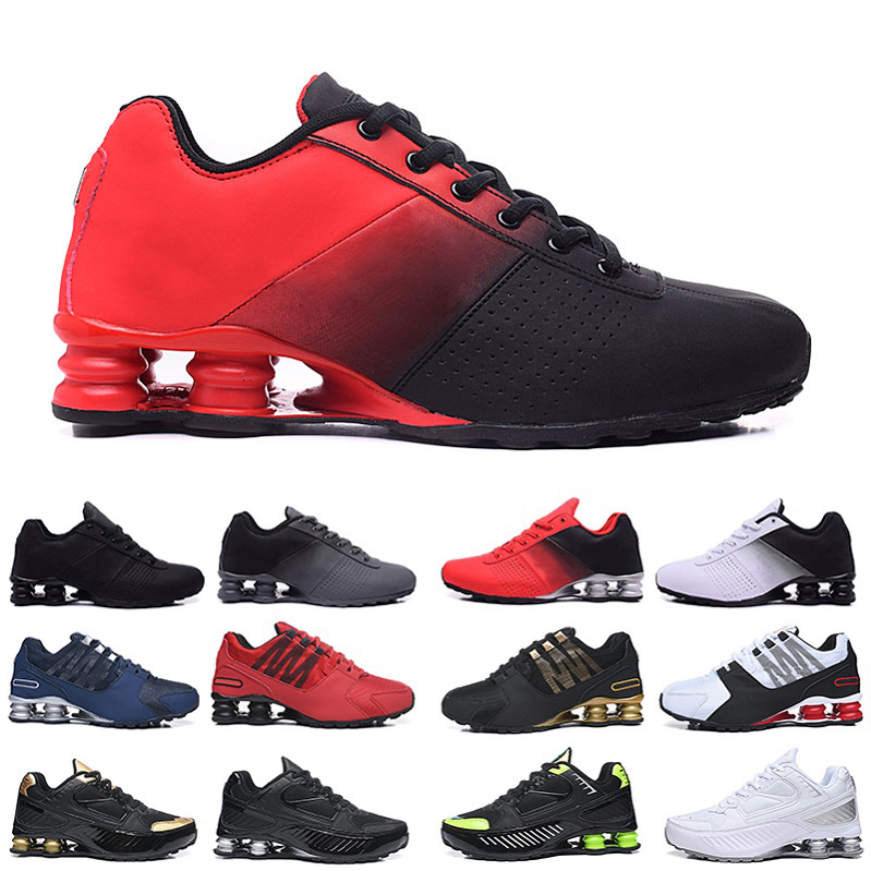 

2022 mens shox running shoes 301 R4 athletic Triple Black white trainer outdoor men women trainers sneakers size 40-46 high quality, Pay for box
