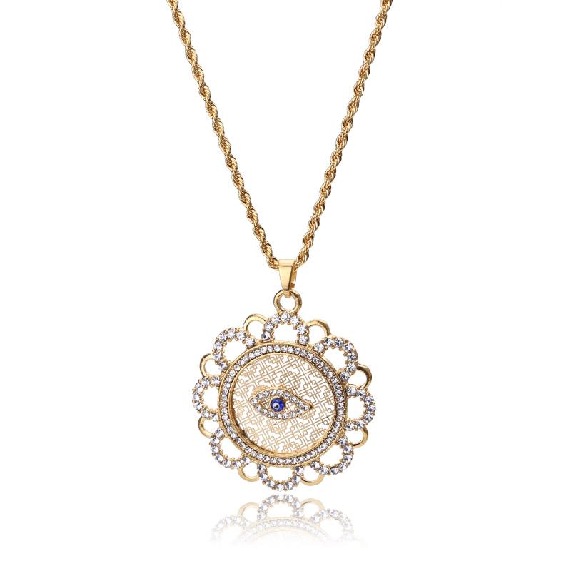 

Pendant Necklaces 1pc Evil Eye Necklace Gold Color Alloy Chain Bohemia Jewelry 5 Styles For Men Women Fashion