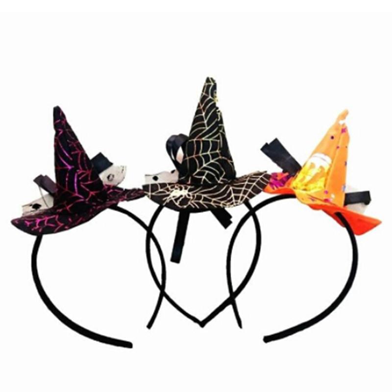 

1pc Halloween Hair Bands Little Witch Sharp Hat Headband Cuffs Witch Head Hoop For Halloween Party Decoration Props Supplies