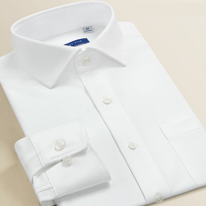

2020 Round Elegant Five Collar Thin Dress Fitting Long Sleeve Striped Cotton Man Shirts Formal Men's Office Vblz, Sfl5c533