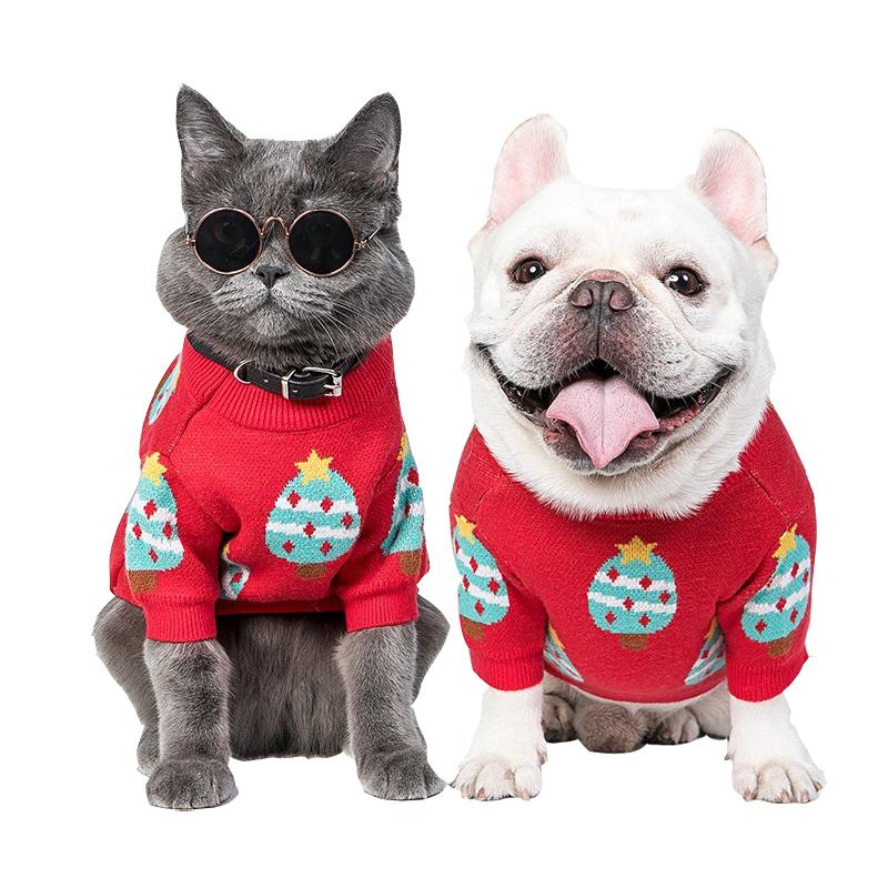 

Christmas clothes dog sweater chihuahua cat dog clothes winter pet for small dogs designer, Red