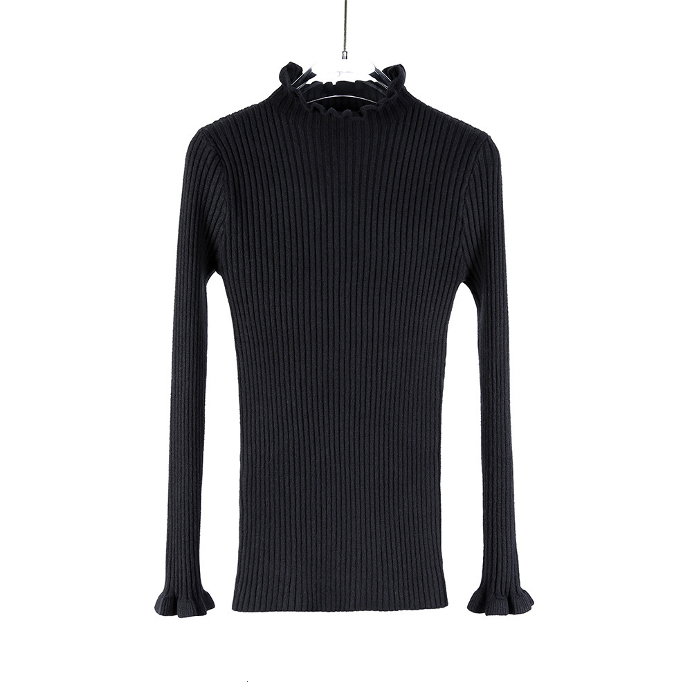 

2021 New Beading Autumn Winter Thick Pullovers Women Long Sleeve Casual Turtleneck Warm Cute Sweater Knit Jumpers Top 1gwd, Apricot
