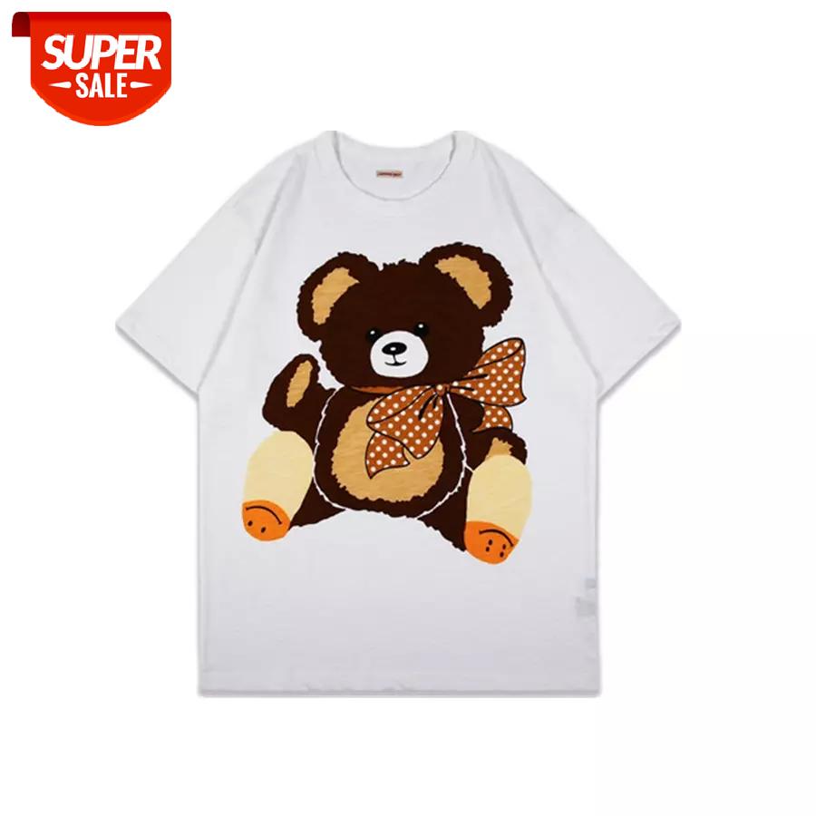 

KAPITAL T-shirts Casual Bear KAPITAL T Shirt Cartoon #PH9B, White;black