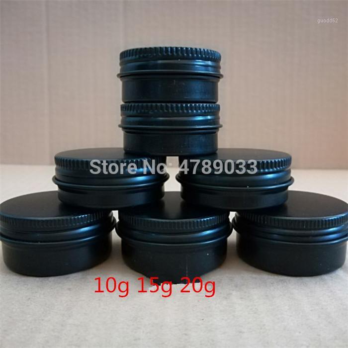 

30/50pcs 10g/15g/20g Matted Black Empty Aluminum Cream Jar Tin Cosmetic Nail Gel Lip Containers Empty Cosmetic Containers1