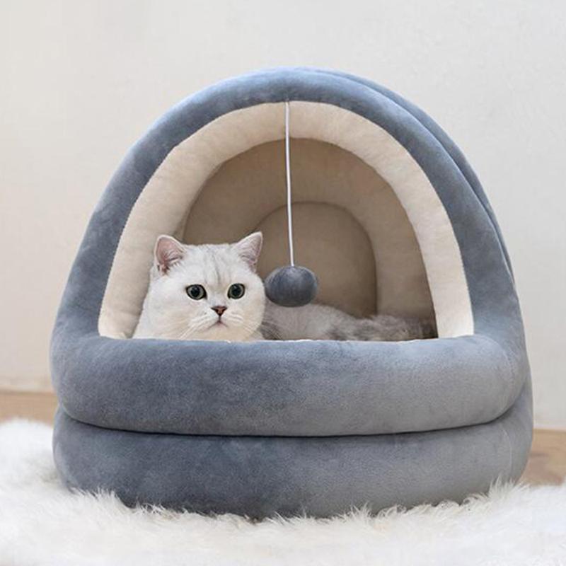 

Pet Bed for Cats Dogs Soft Plush Cushion Small Dogs Cats Nest Winter Warm Sleeping Warm Sleeping Bag Pet Bed Mat Supplies