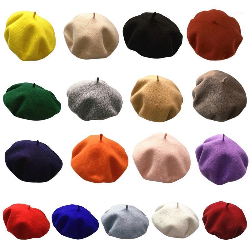 

Women Faux Wool Elastic Beret Hat 2020 Winter Warm Solid Color Vintage Classic French Artist Painter Elegant Outdoor Beanie Cap1, Beige