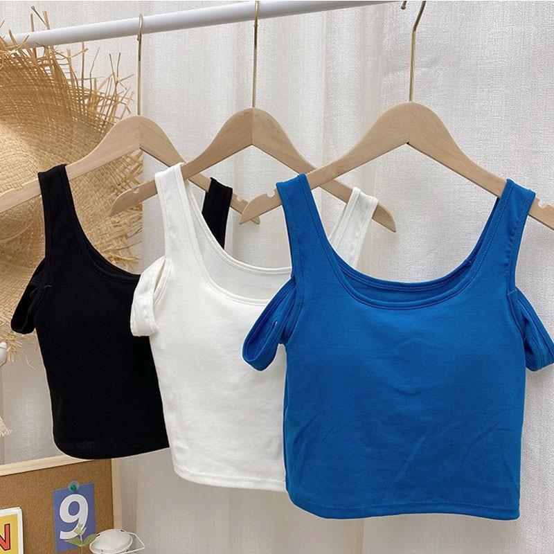 

Sexy Crop Tops Women Beauty Back Tank Tops Without Steel Ring Chest Pad Female Tube Top Camisole Bottoming Knitted Lingerie1