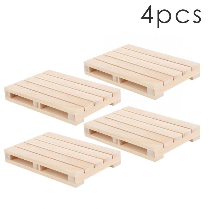 

4Pcs Wooden Cup Mat DIY Hand-Made Household Craft Supplies For Home Office Hotel Durable Cup Insulation Pad Kitchen Accessories