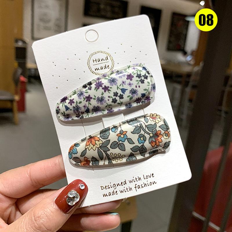 

2PCS Cartoon Cloth Hair Clips Cute Floral Hair Accessories Gift for Kids Girls K2