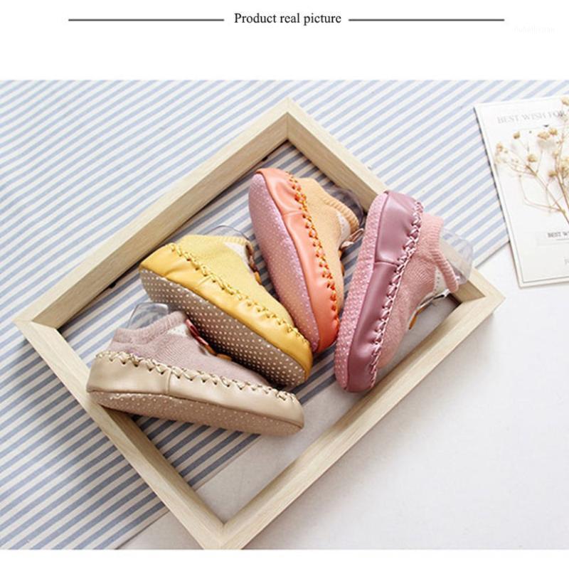 

Korean Version Spring Autumn Baby Shoes Bow Boys Girls Newborn Socks Non-slip soft Bottom Step Leather Children floor Socks1, Khaki