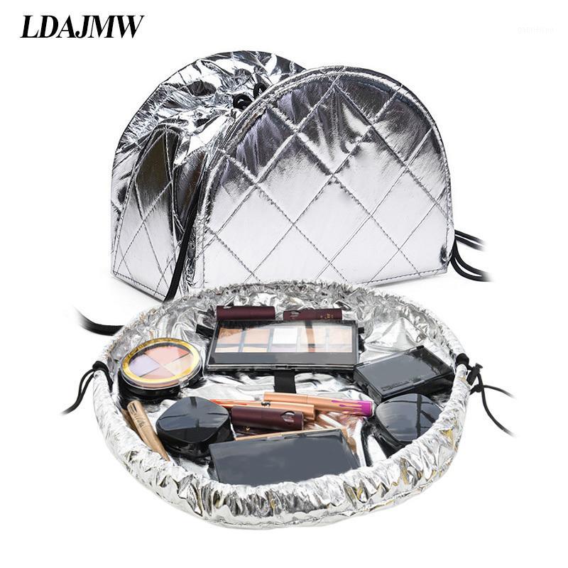

LDAJMW Drawstring Shrink Women's Cosmetic Bag Large Capacity Foldable Travel Toiletry Makeup Storage Luggage Organizer Pouch1