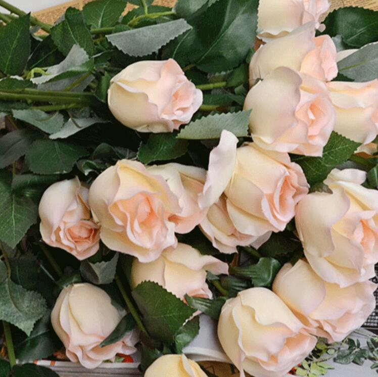 

18pcs/lot single branch aritificial rose Flowers Real Touch rose Flowers, Home wedding birthday party celebration decoration, Pink
