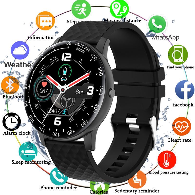 

Full Touch Watch Smart Watch Men Blood Pressure IP68 Waterproof Smartwatch 2020 Fitness Tracker Watches Women For Android IOS