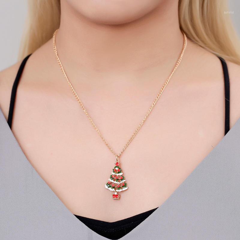 

Cute Christmas Cartoon Jewelry Earrings Christmas Tree Drop Womens Necklace Set Europe And America Hot Selling Accessorie1, As pic