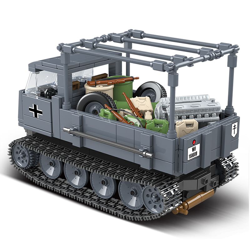

Military tank Building Blocks half Tracked Vehicle ROS Bricks WW2 Army Police Soldier Weapon Toys Gifts For Children Q1126