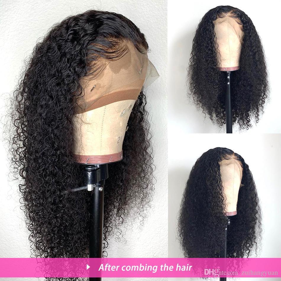

Deep Wave Wig 360 Lace Frontal Wig Pre Plucked With Baby Hair 180% Density Curly Human Hair Wigs For Black Women, Natural color