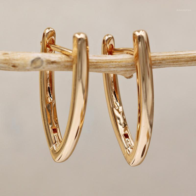 

Simplicity Jewelry New Trendy Design Triangle Hoop Earrings For Women's earrings Gold Earring for Wedding accessories Gift1