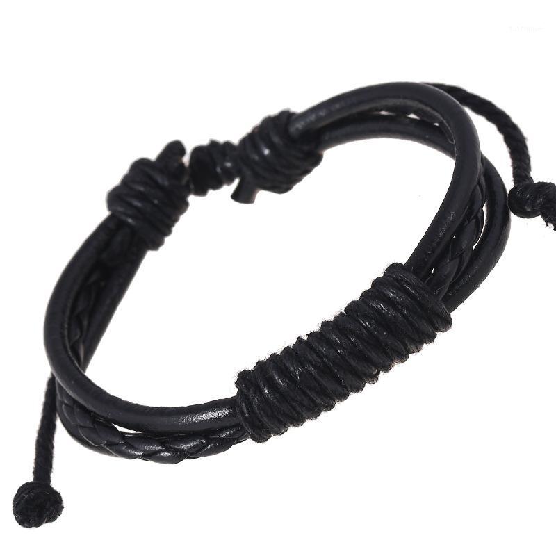 

Simple Fashion Braided Woven Leather Bracelets For Women Men Casual Vintage Adjustable Unisex Wristband Summer Male Accessories1