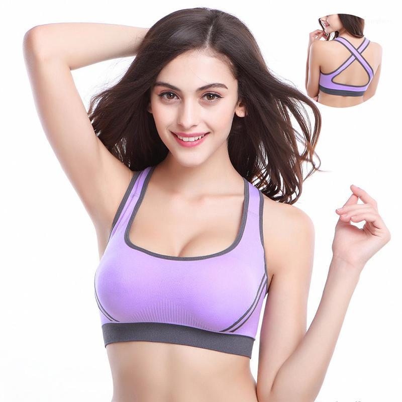 

Women Yoga Sport Bra Shockproof Sexy Back Sports Bras Breathable Athletic Fitness Running Gym Vest Tank Tops Sportswear1, Khaki