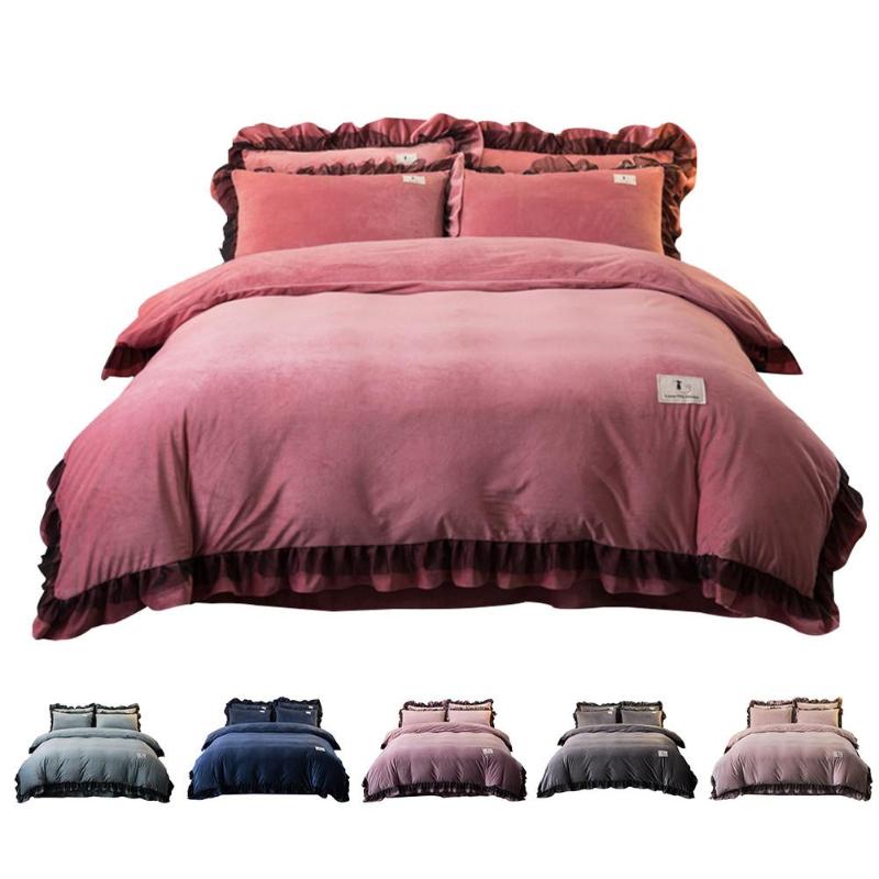 

4 Pieces Bedding Set Luxury Fade Resistant  Bedding Set With Duvet Cover And Bed Sheet And 2 Pillowcases, Green