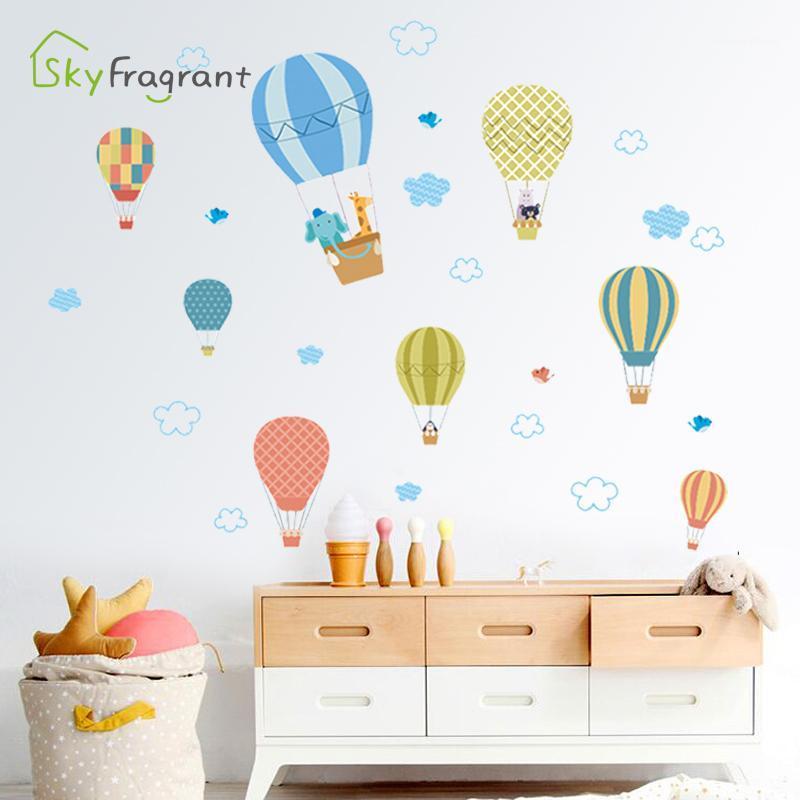 

Cartoon hot air balloon small pattern wall sticker baby bedroom stickers kids room decoration home decor self-adhesive poster1