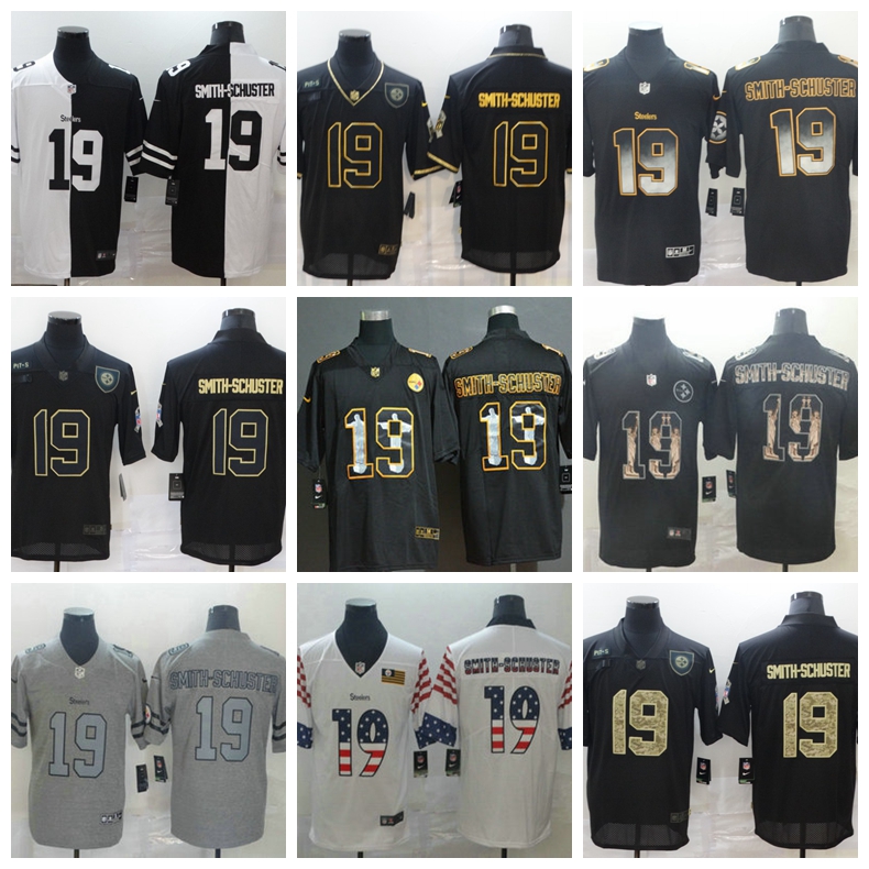 

Pittsburgh's MEN WOMEN YOUTH Steelers's JuJu Smith-Schuster Crucial Catch USA Camo 2020 Salute To Service Stitched Limited football Jersey, Black;red