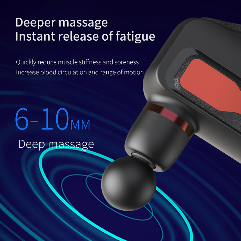 

Handheld Deep Tissue Percussion Muscle Massage Gun Rechargeable Body Vibration Touch Screen Massage Gun Relaxation Pain Relief R