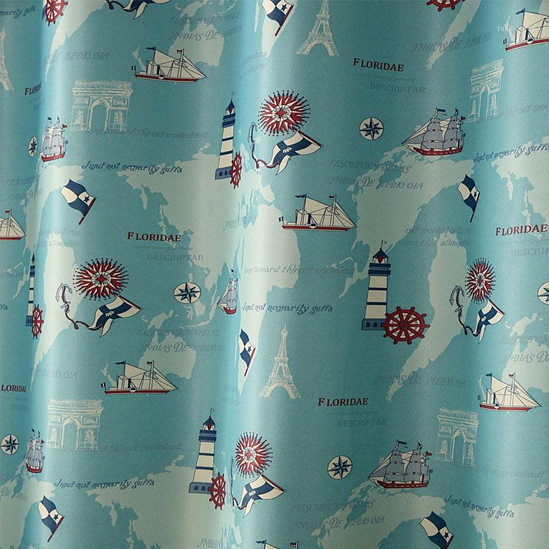 

Blackout curtains, children's living room, bedroom curtains, boys and girls, Mediterranean style print, 2 colors, customizable1, Red