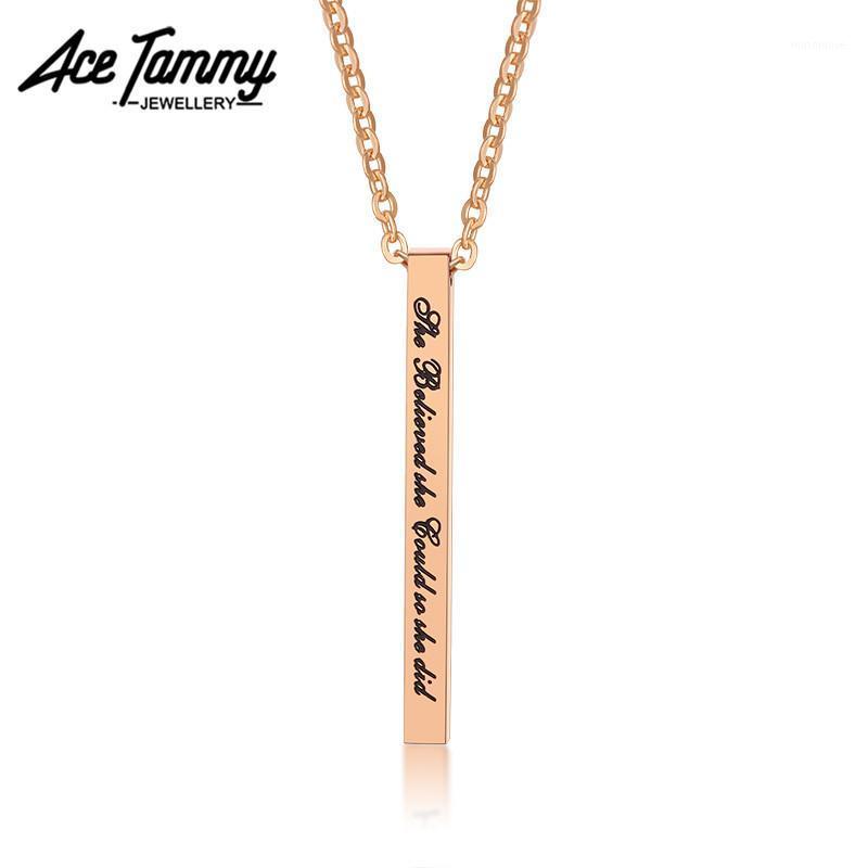 

Stainless Steel Inspiration Engraved She Believe she Could so did Necklace Pendant for Women Jewelry1