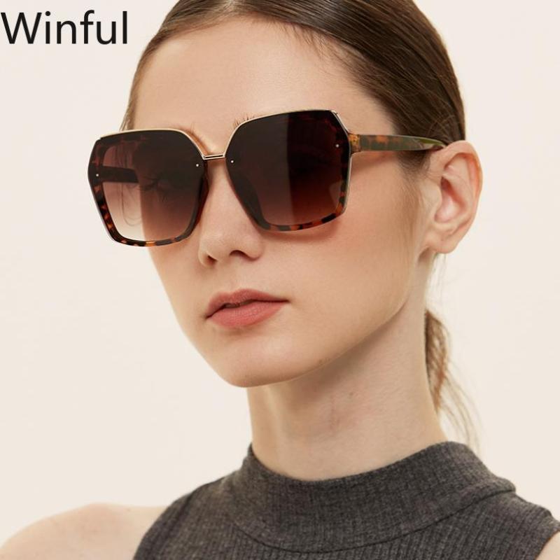 

Luxury Shades Oversized Square Sunglasses Women 2021 Brand Fashion Sun glasses For Womens gafas de sol girls glasses Wholesale