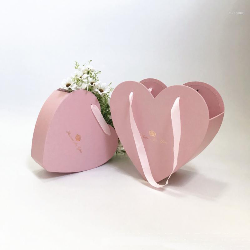 

2020 Clear stock 2PCS/set Heart shape flower gift box,florist supplies wedding gifts party decoration Valentine's Day gift box1