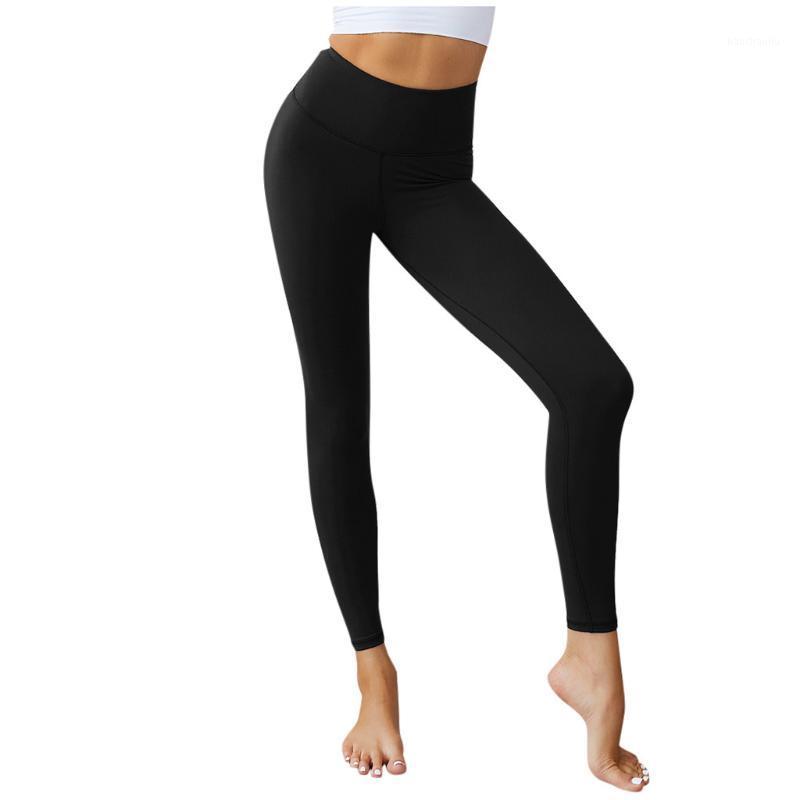 

SAGACE Fashion Yoga Pants Women Solid sportswear woman Leggings Casual Elastic High Waist Leggings Fitness Yoga Pants Exercise1, Bu