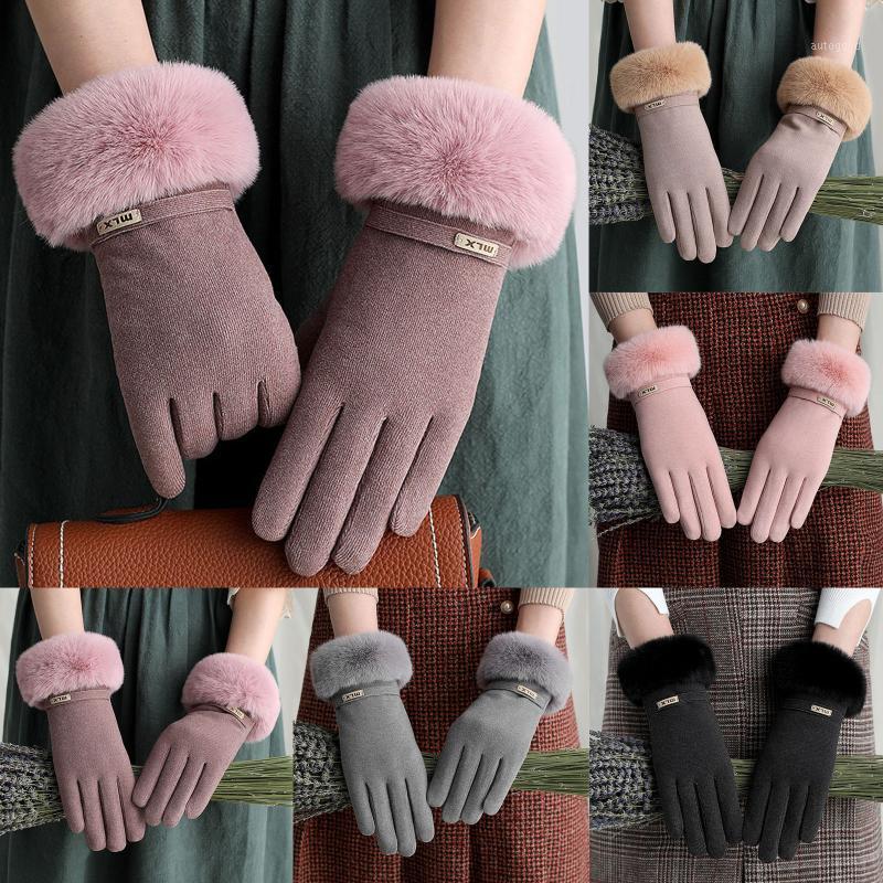 

Five Fingers Gloves Warm Women Fashion Touch Screen Autumn Winter Wrist Mittens Driving Ski Outdoor Sport Glove Luvas Guantes1