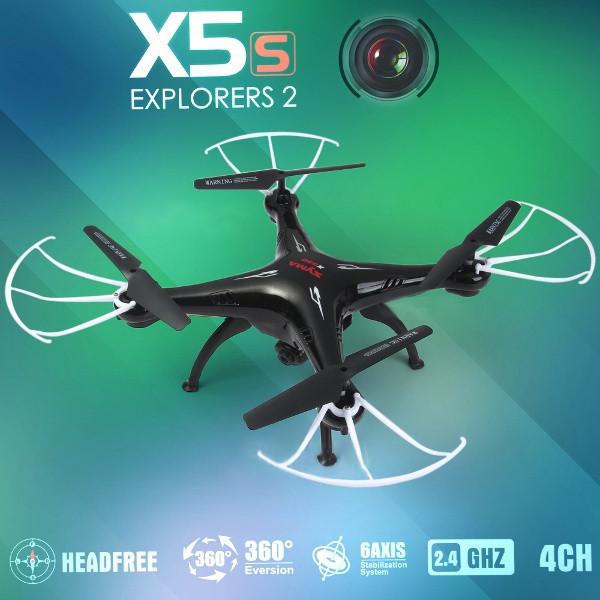 

2020 New Version Syma X5S / X5SC 2.4G 6 Axis Headless Mode GYRO HD Camera RC Quadcopter RTF RC Helicopter with 2.0MP Camera