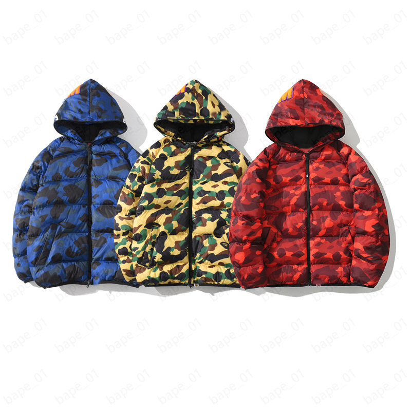 

Mens Down 2021 autumn and winter new camouflage thick cotton padded jacket youth hooded padded jackets, Not sale